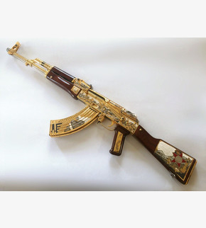Золотой автомат Калашников АКМ 74